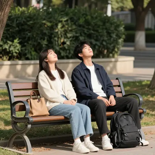 我们坐下来休息一会儿吧。