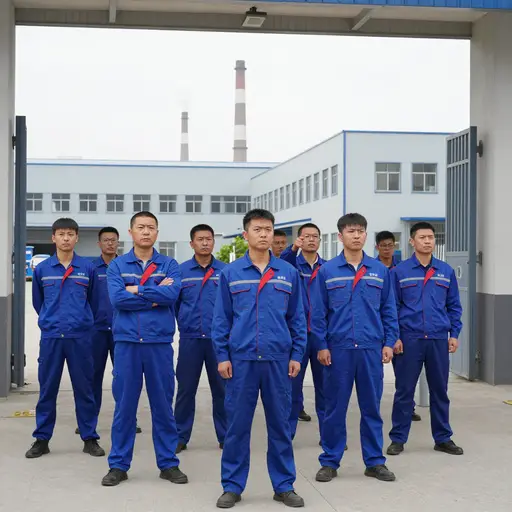工人们就危险的工作条件向管理层提出了抗议。