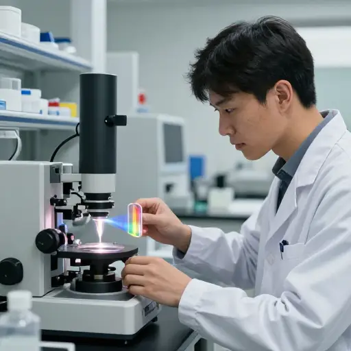 这位物理学家正在研究光速的特性。