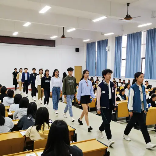 我们学校每年都有一次时装表演。