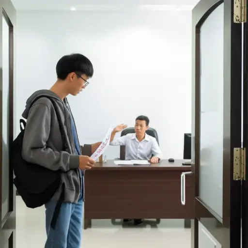 学校拒绝了他的请假申请。