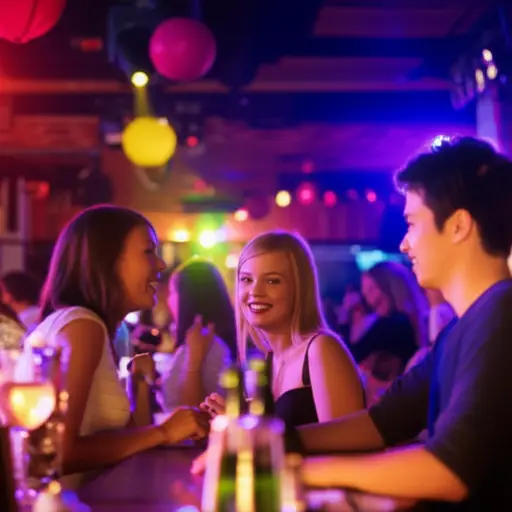 他们在夜总会短暂地搭讪了。