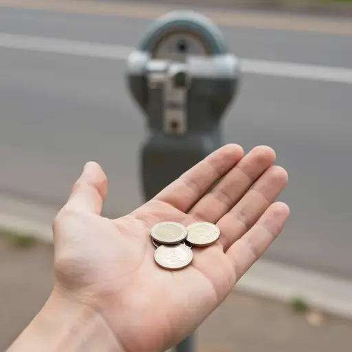 你能借我一个25美分硬币付停车费吗？