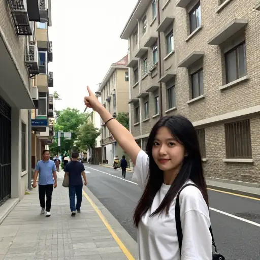 她住得离这里不远。