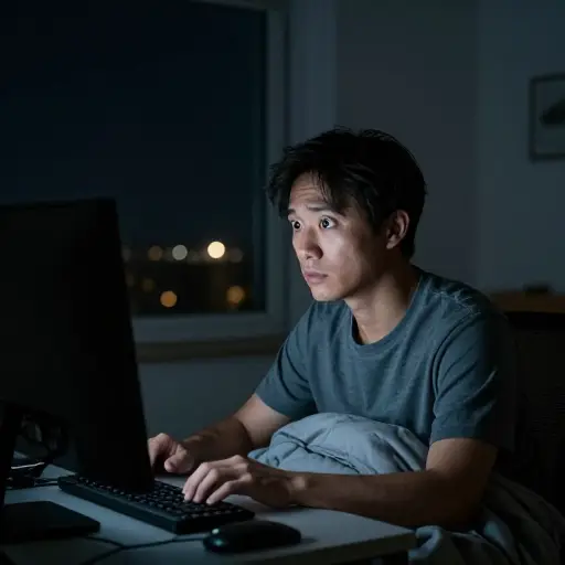 在午夜完成那个关键项目后，我完全清醒了，无法再入睡。