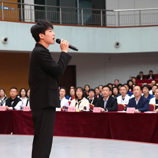 参赛者必须在观众和评委面前唱歌。