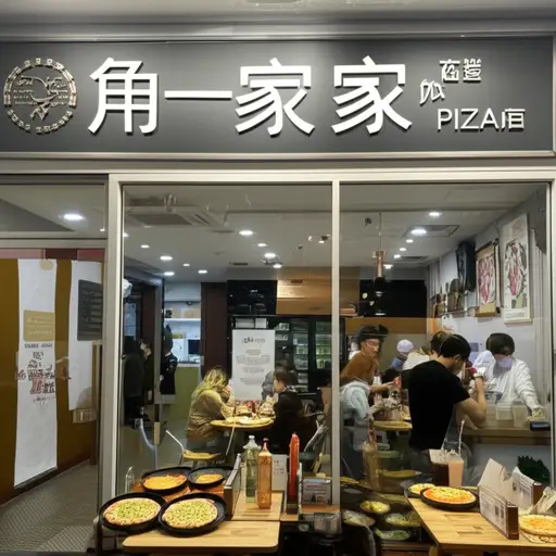 我们常去街角那家披萨店吃晚饭。