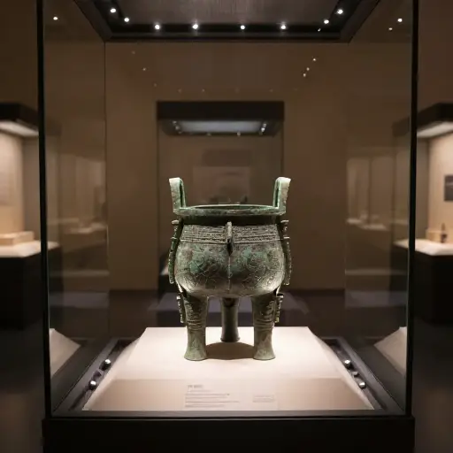 博物馆展示了一件真正的古代文物。