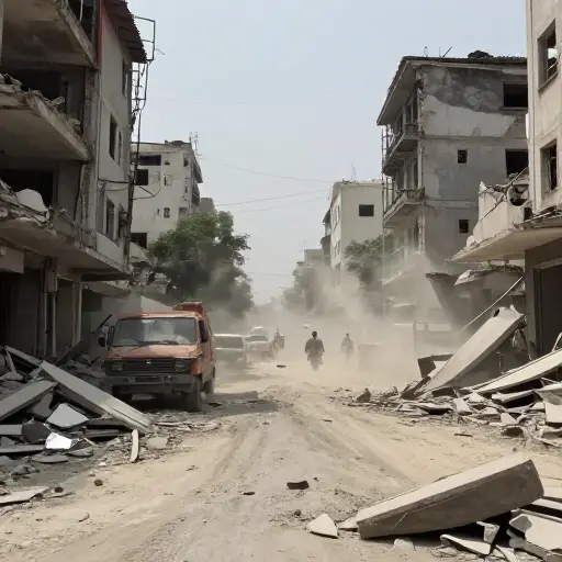 地震后，这座城市就像个战场。