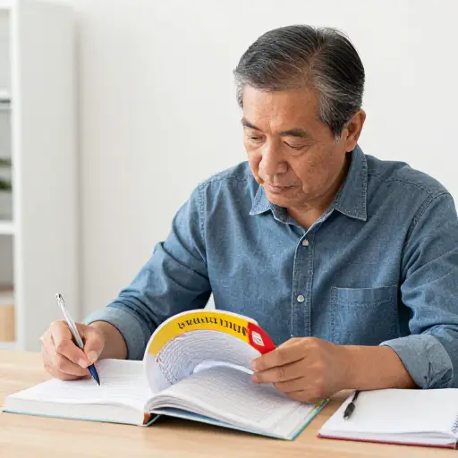 他在六十多岁时开始学习西班牙语。
