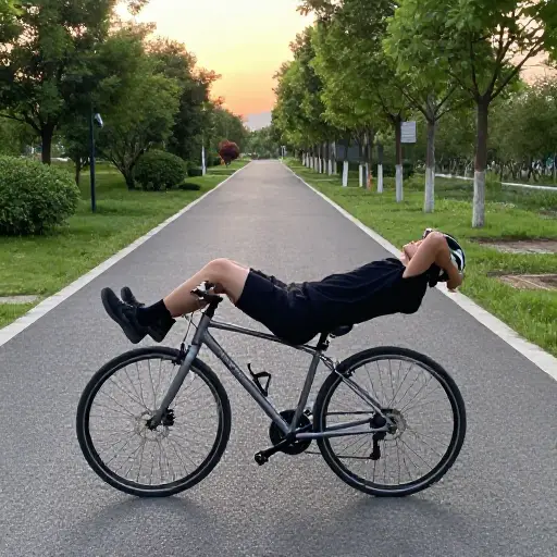 这辆躺车骑行起来非常舒适，因为你可以半躺着骑车。