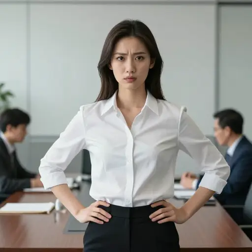 尽管压力很大，她拒绝表现出任何恐惧的迹象。