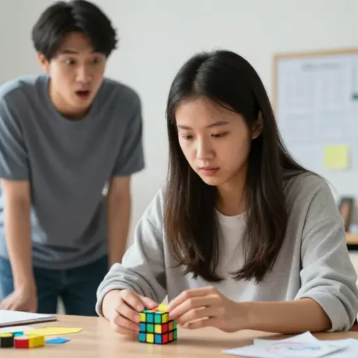你注意到她是怎么做到那件事的吗？
