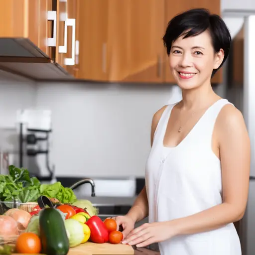 这位女士非常细心地管理着整个家庭。