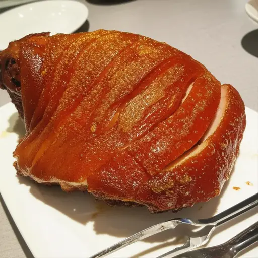 我最喜欢吃烤猪肉时那层香脆的猪皮。