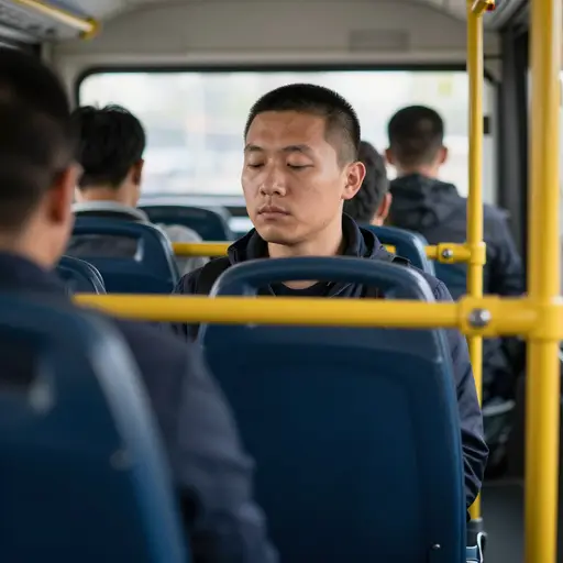 请保持坐好，直到公交车完全停稳。