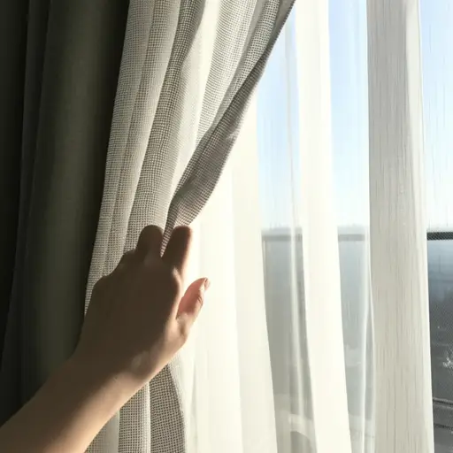 请把窗帘拉开，让阳光进来。
