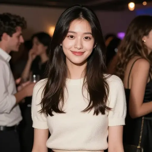 她在派对上穿了一件好看的上衣。