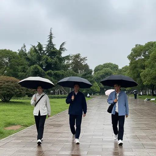 这个周末可能会有雨，所以我们最好带上雨伞。