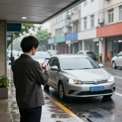 下雨了，所以我要叫辆车去上班。