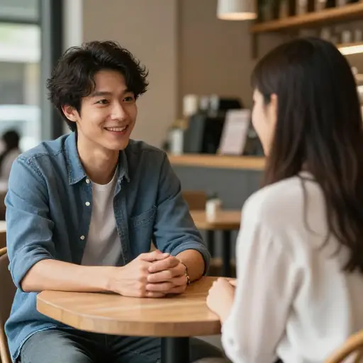 然后他开始搭讪她。