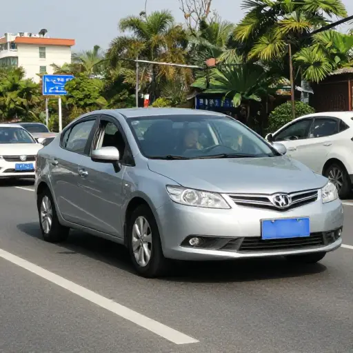 她开一辆中等大小的车。
