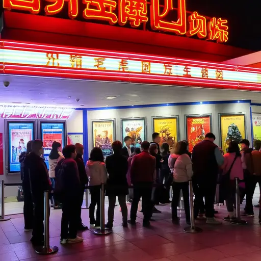 我们昨晚去看了那部新电影的特别放映。