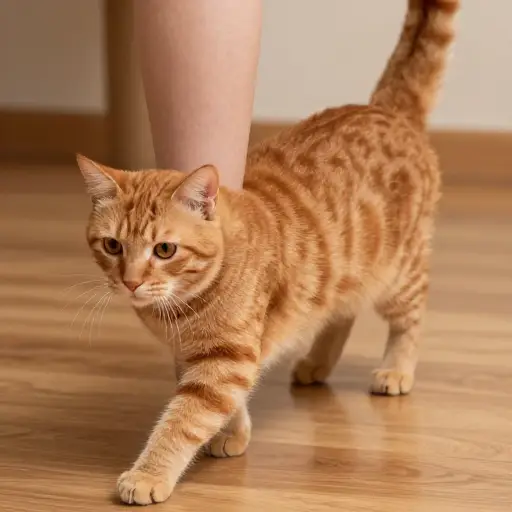 猫经过时轻轻蹭了我的腿。