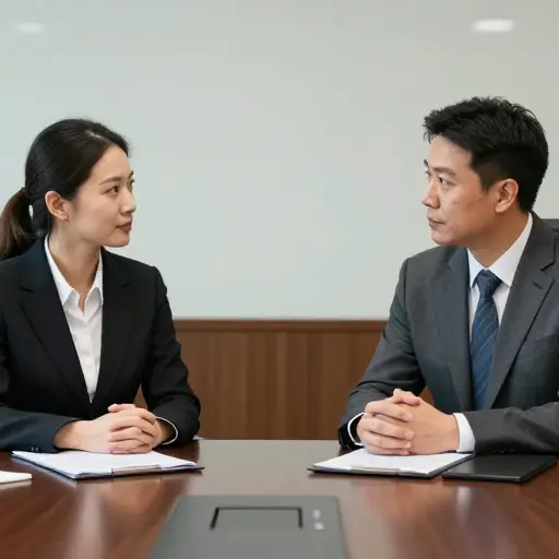 谈判期间，保持强烈的眼神交流传达了自信和真诚。