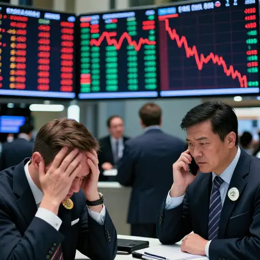 市场意外崩盘，导致交易员恐慌。