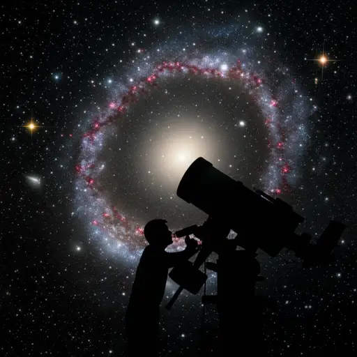 天文学家通过望远镜发现了新的行星系统。