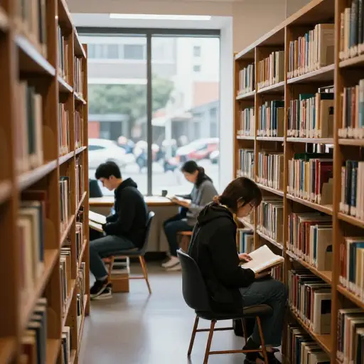 尽管外面一片混乱，图书馆保持着绝对的安静。