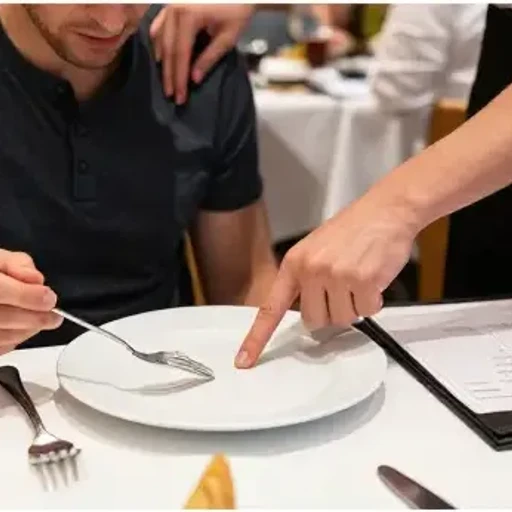 我的食物里有一根头发。