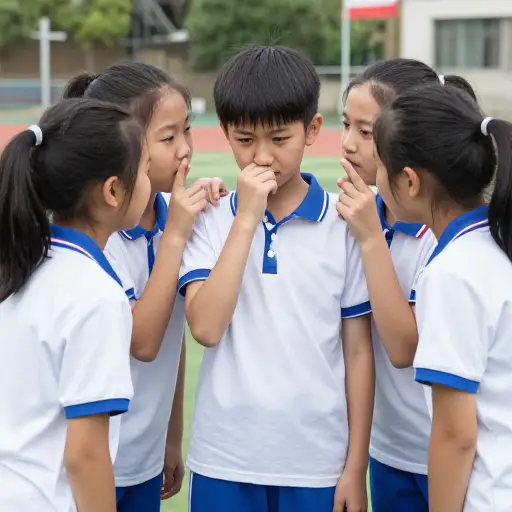 他说其他孩子在骂他。