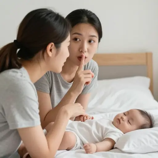 你能把声音放低一些吗？宝宝在睡觉。