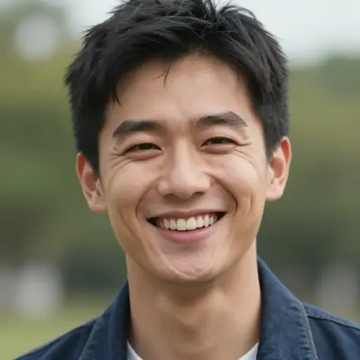 他看起来真的很满足和快乐。