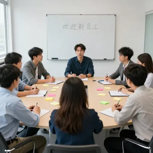 所有新员工都必须参加一个包含讨论和团队建设活动的入职培训工作坊。