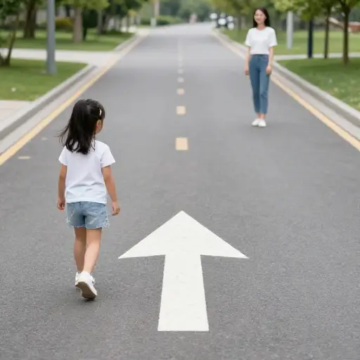 我跟着它的箭头，信不信由你，我找到了妈妈！
