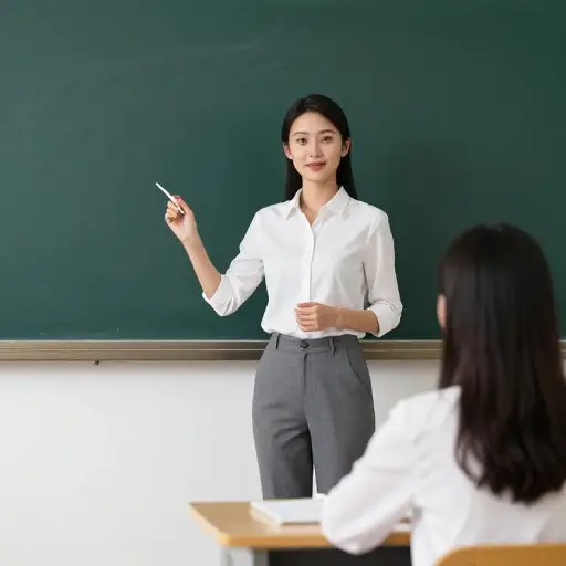 她以前是老师，后来成了作家。