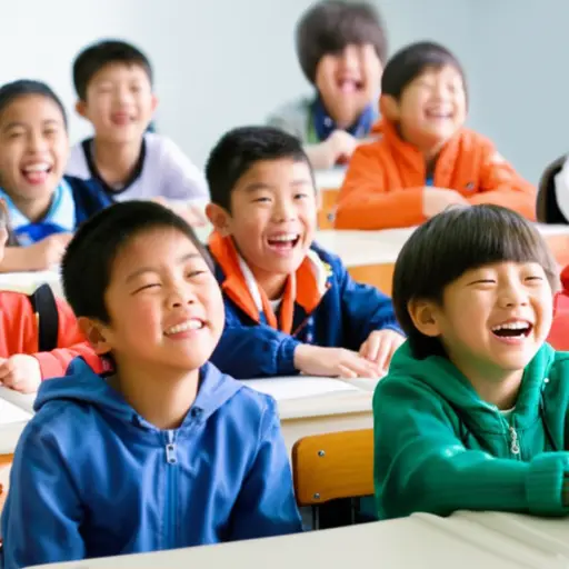 孩子们听到放假的消息时，脸上露出了欢快的笑容。