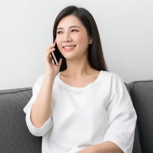 我经常和奶奶通电话。