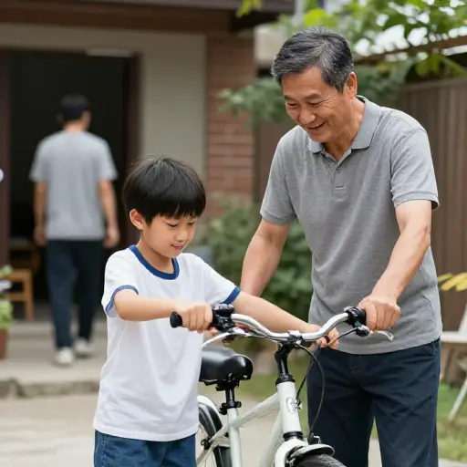他的生父从未参与过他的生活，因此他的叔叔成了他的榜样。
