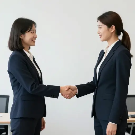 她与她过去的一位同事建立了合作伙伴关系。