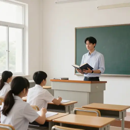 他合上书站了起来，好像示意这堂课到此结束。