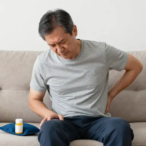 他多年来一直患有慢性背痛，并尝试了各种治疗方法。