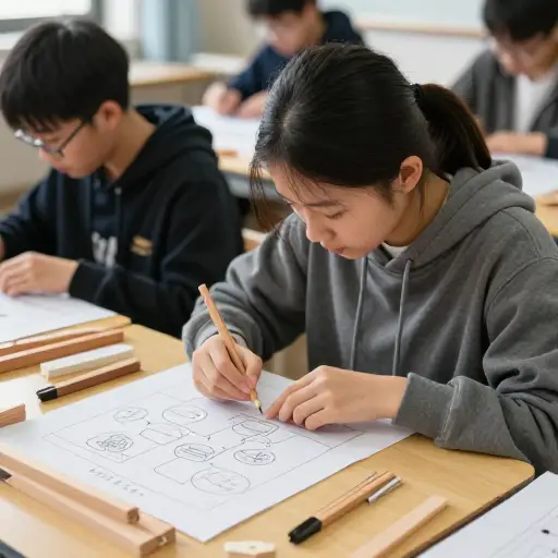 学校的课外活动提供了多种手工艺课程，比如木工和刺绣。