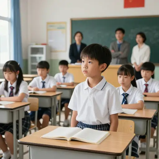 这个孩子异常的行为让老师们感到担忧。