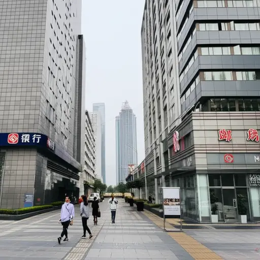 邮局在银行旁边。