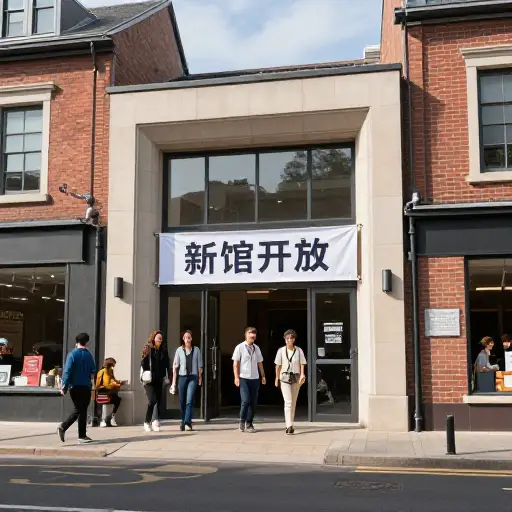 我很高兴地通知你，我们镇上新开了一家博物馆。