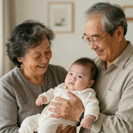 她的父母在她还是婴儿时就去世了，所以她由祖父母抚养长大。
